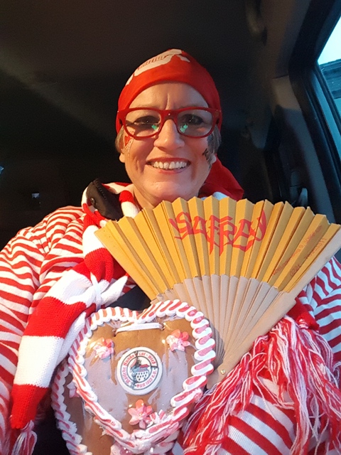 Karneval Der Safran Fächer beim Kölner Karneval