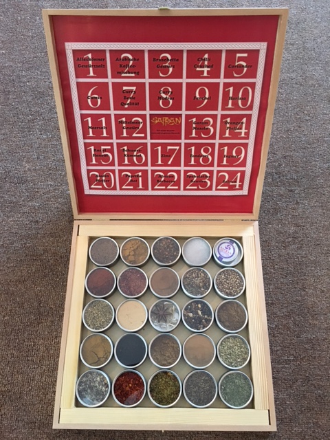 Gewürz-Adventskalender 2016 Safran Gewürzbasar Gewürz Adventskalender